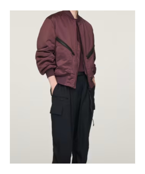 Y-3 Bomber Jacket In Red