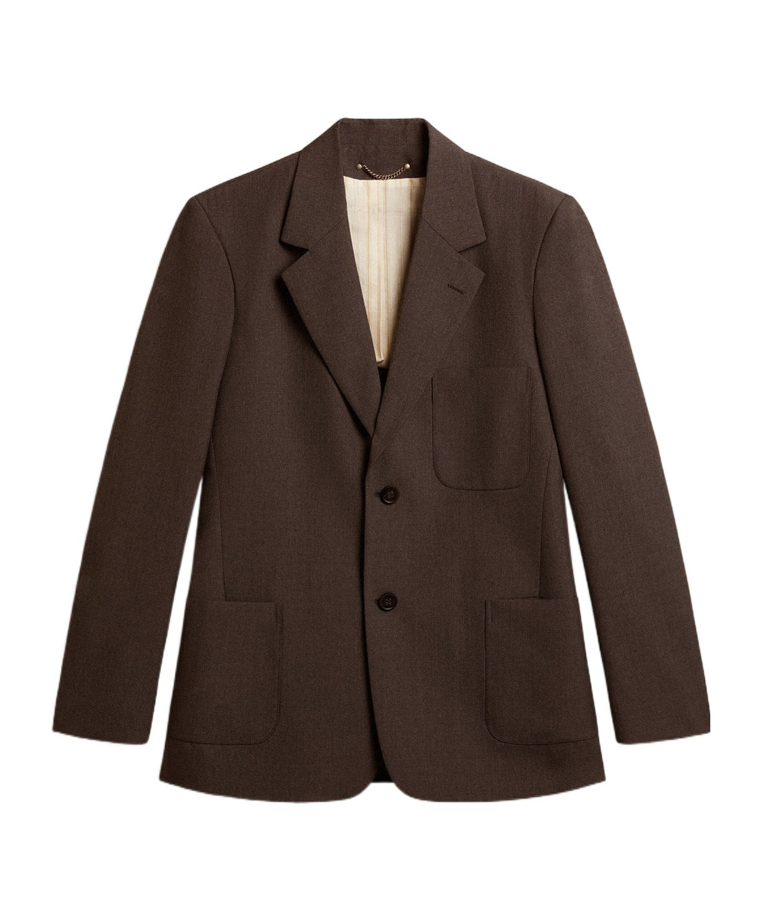 Golden Goose Single-breasted Virgin Wool Blazer In Brown