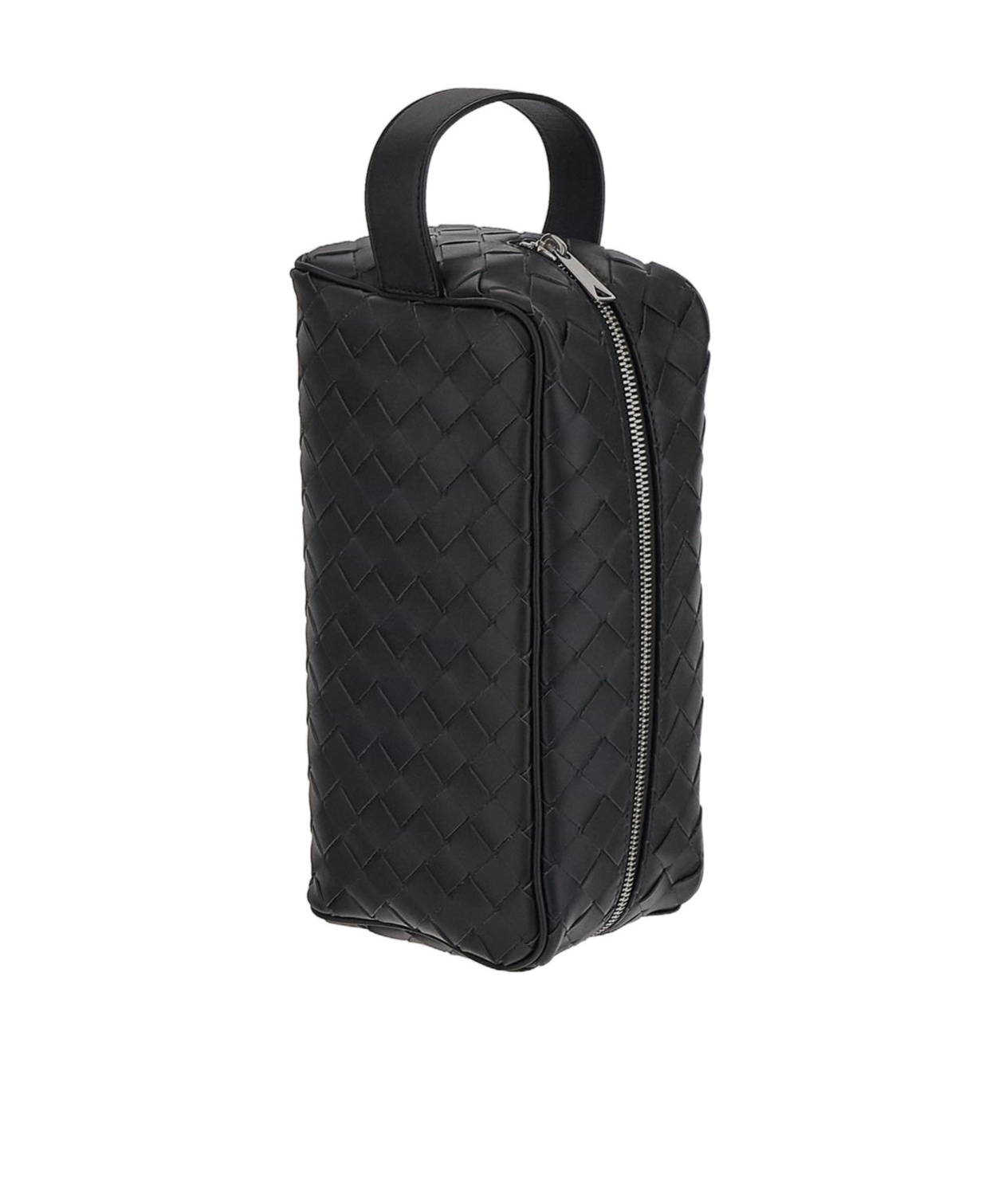 Bottega Veneta Logo Clutch In Black