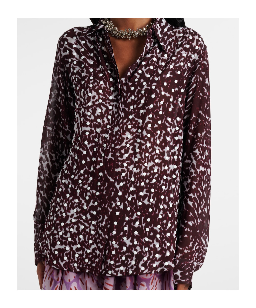 Dries Van Noten Long-sleeved Shirt In Multi