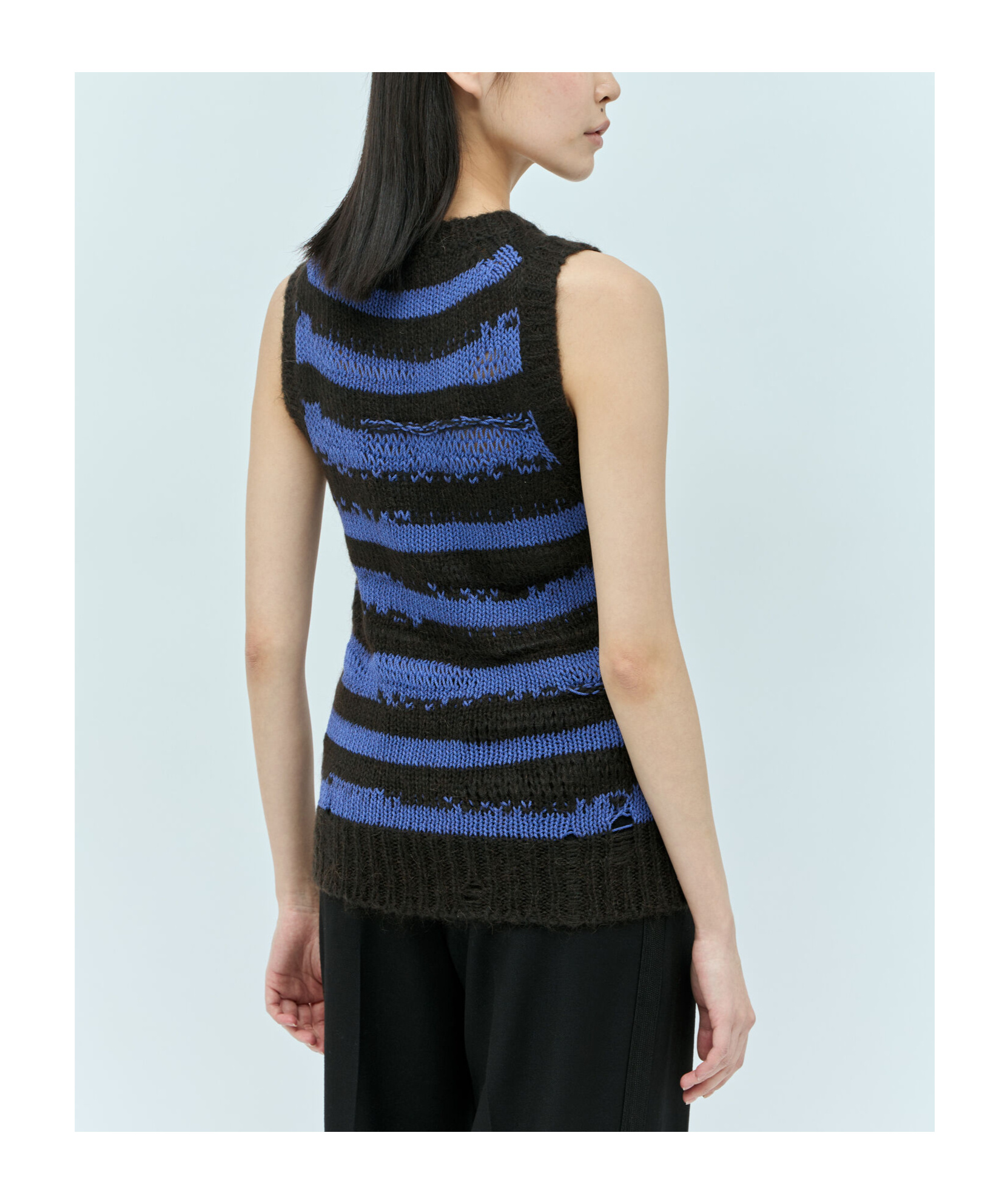 Acne Studios Imitation Old Knitted Vest In Black