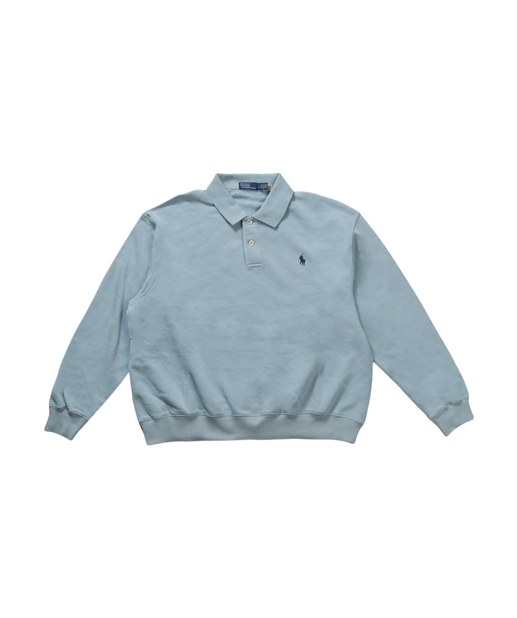 Polo Ralph Lauren Knit Collar-sweatshirt In Alpine Blue