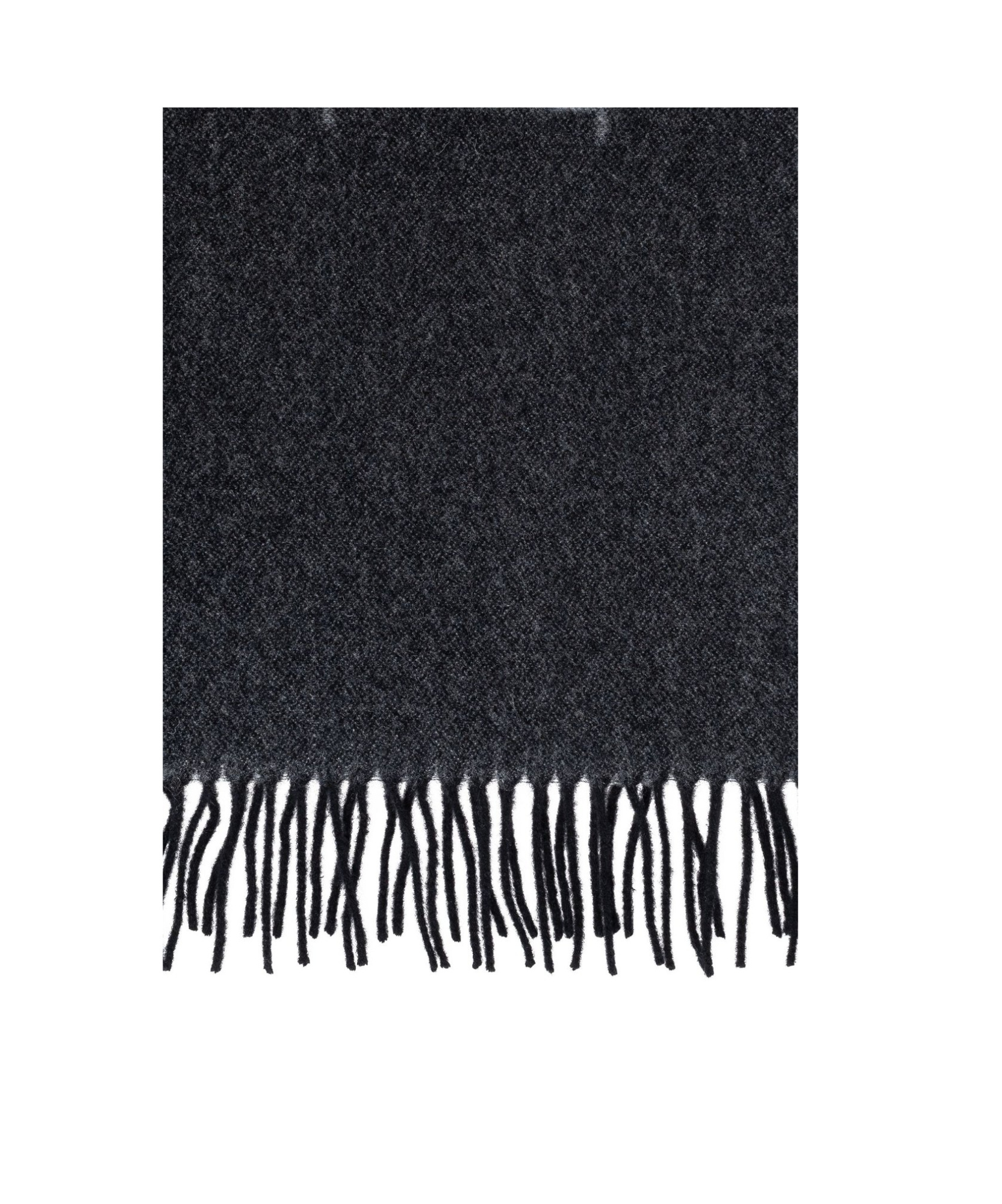 Emporio Armani Logo-jacquard Fringed Scarf In Black