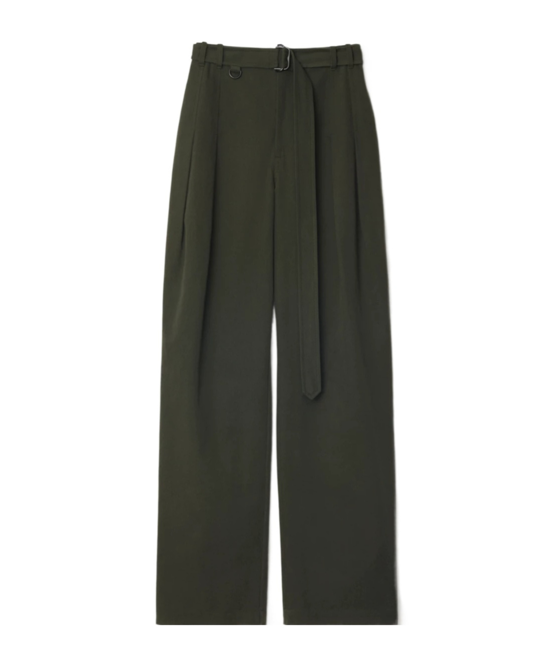 Burberry Gabardine Belted Trousers In Black
