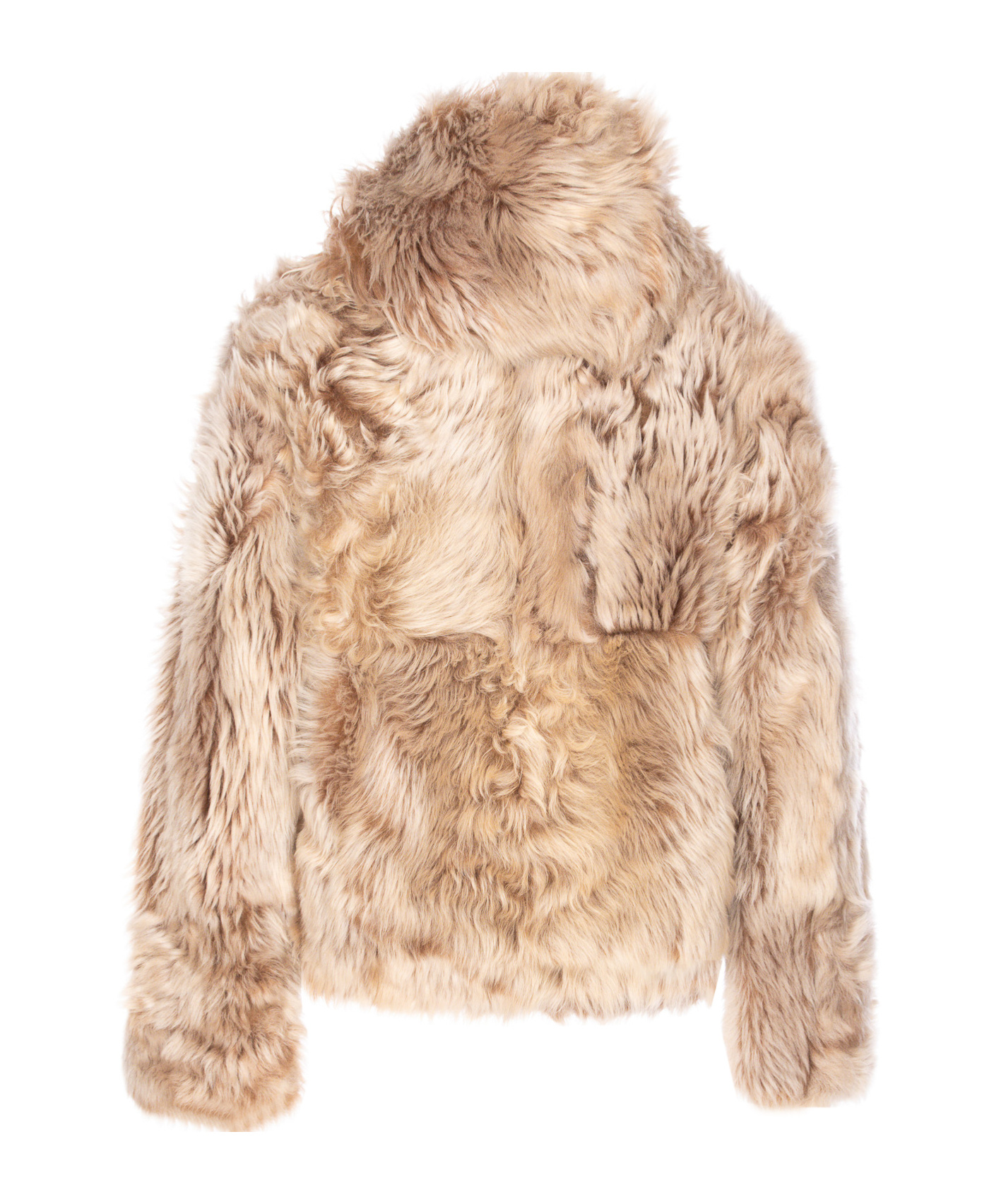 Yves Salomon Hooded Fur Jacket In Brown