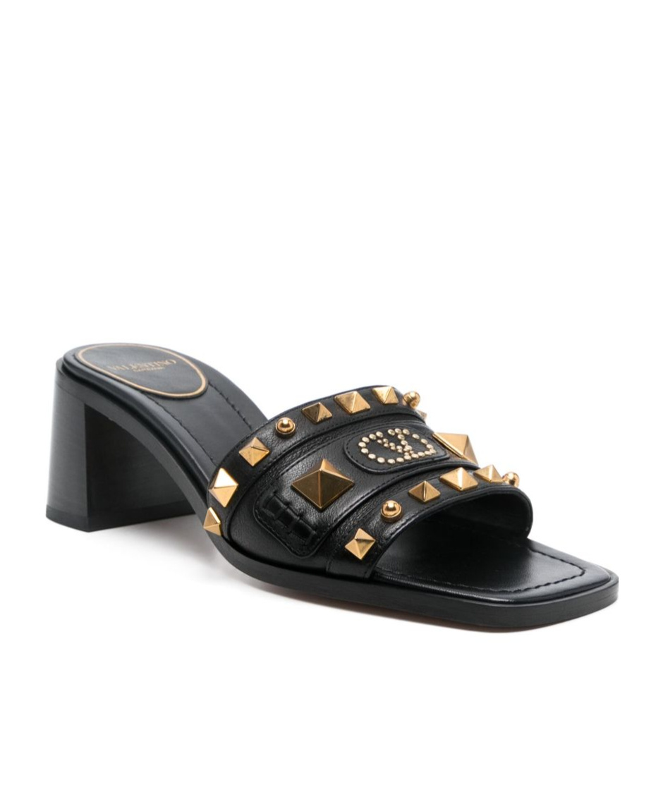 Valentino Vlogo High-heeled Sandals In Black