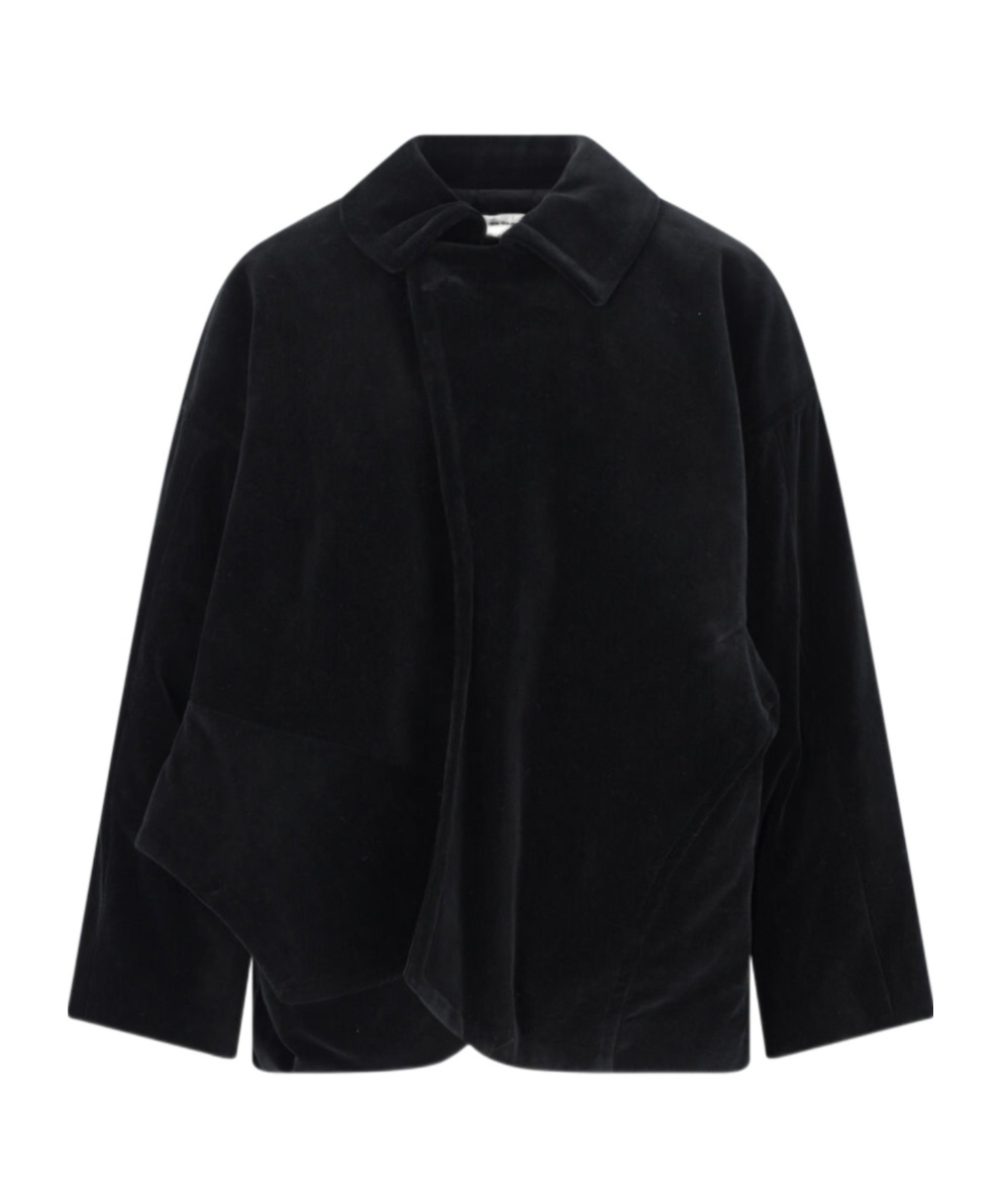 COMME DES GARÇONS COMME DES GARÇONS COMME DES GARÇONS BUTTONED VELVET COAT 