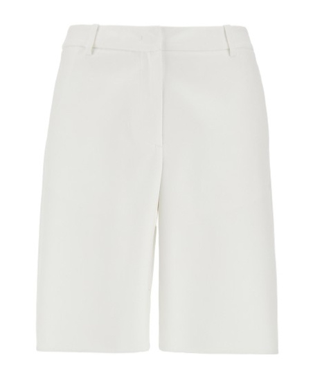 Valentino Twill Knee-lenght Shorts In White