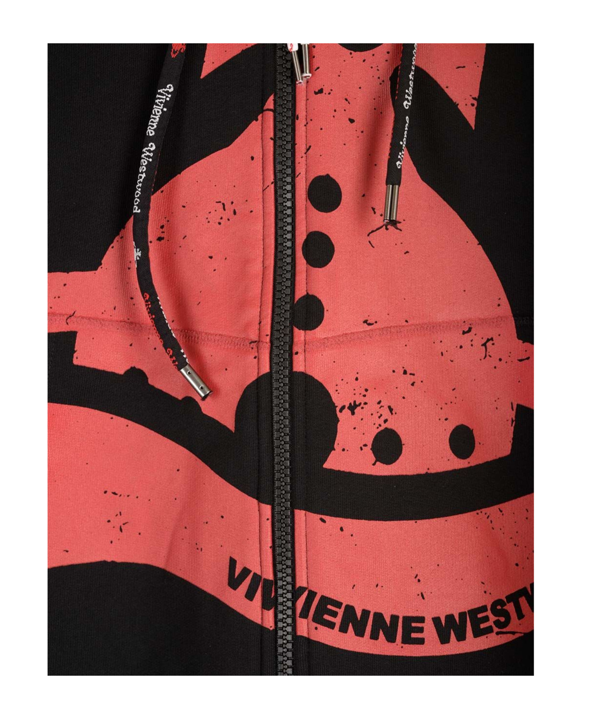 Vivienne Westwood Sunken Orb Zip Hoodie Cotton Black Xs Men In Black