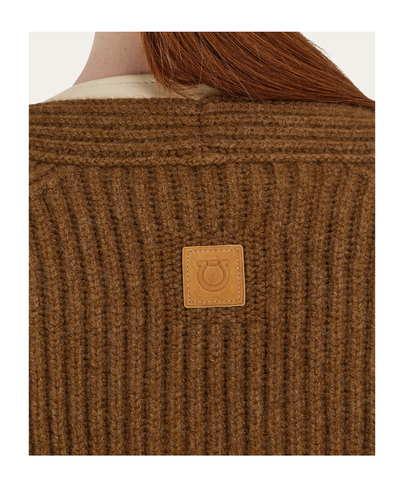 Ferragamo Cashmere Blend Cape In Brown
