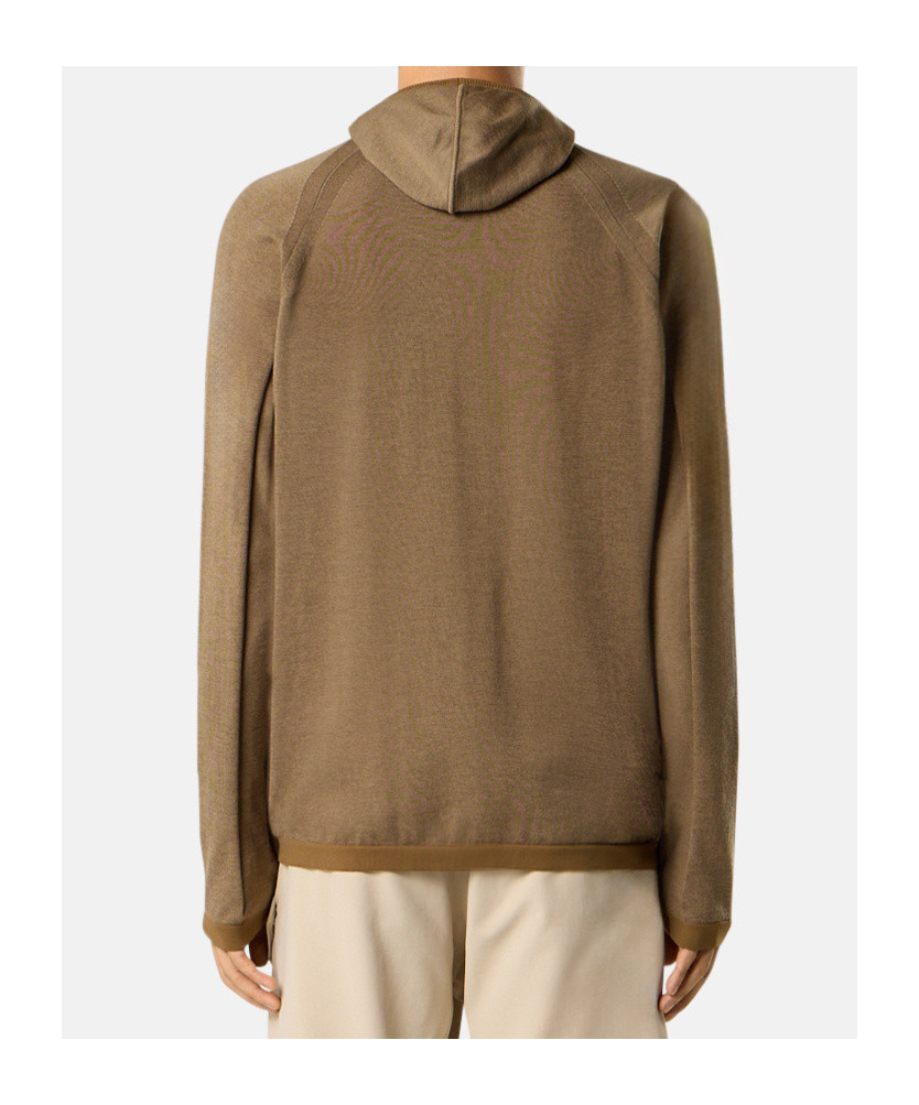 Stone Island Sweater With Balaclava-style Hood In Brown
