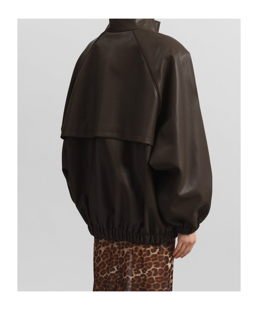 The Frankie Shop Senta Faux Leather Bomber
