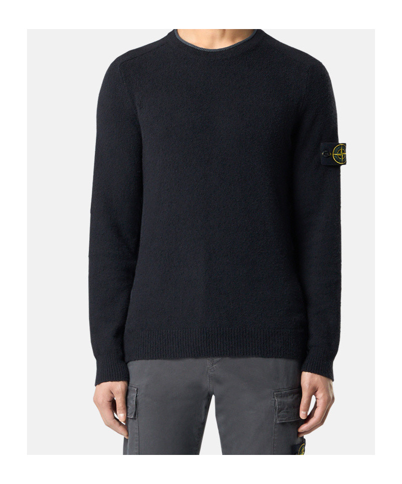 Stone Island 5100005 Gauzed Effect Soft Organic Cotton And Nylon In Black