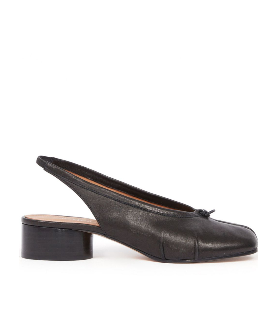 Shop Maison Margiela Tabi New Ballerina Slingbacks In Black