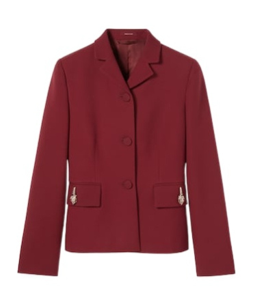 Gucci Embellished Silk And Wool Jacket In Brown