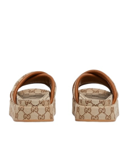 Gucci Women's Gg Platform Sandal In Nude