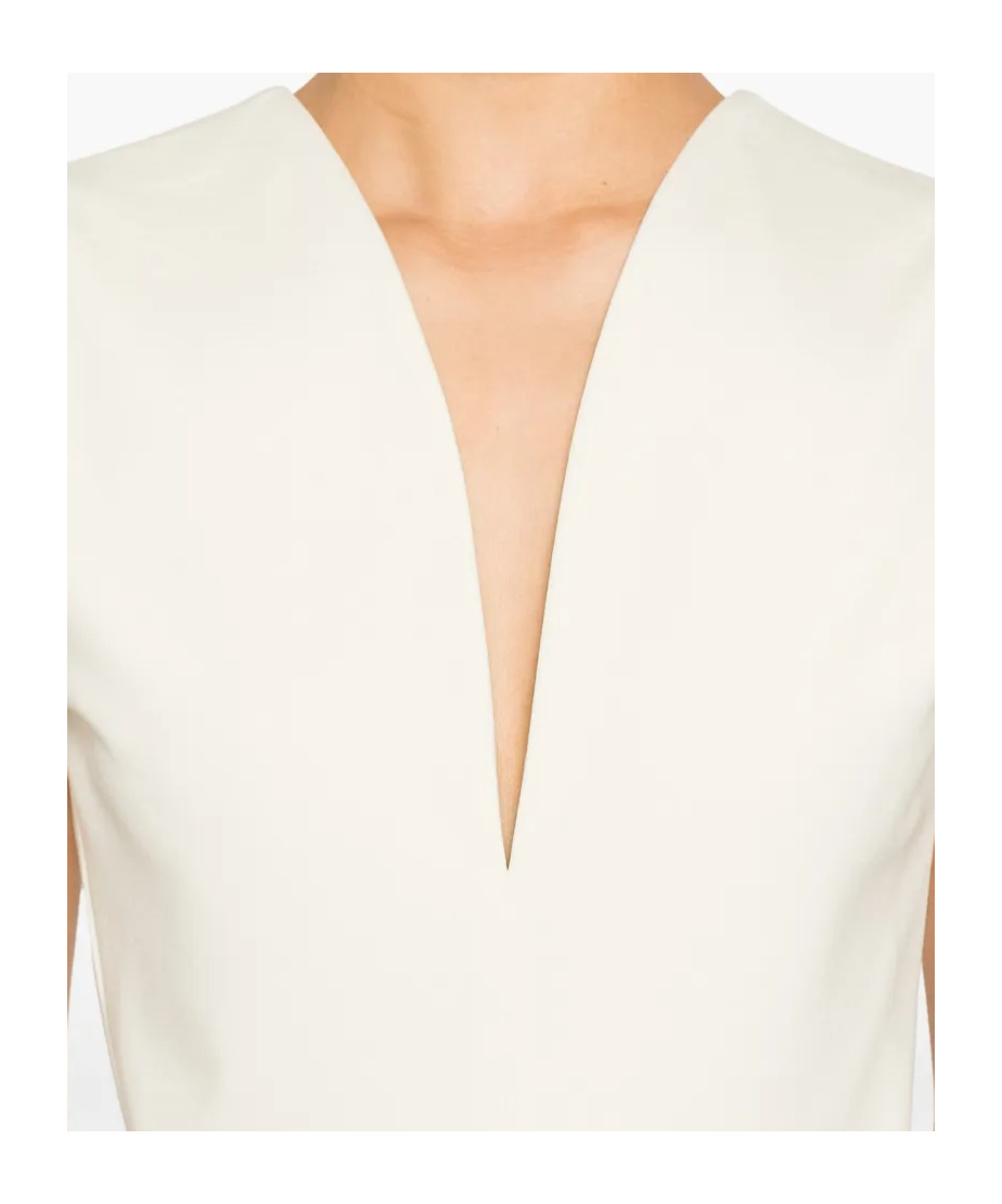 Lanvin Deep V-neck Top In White
