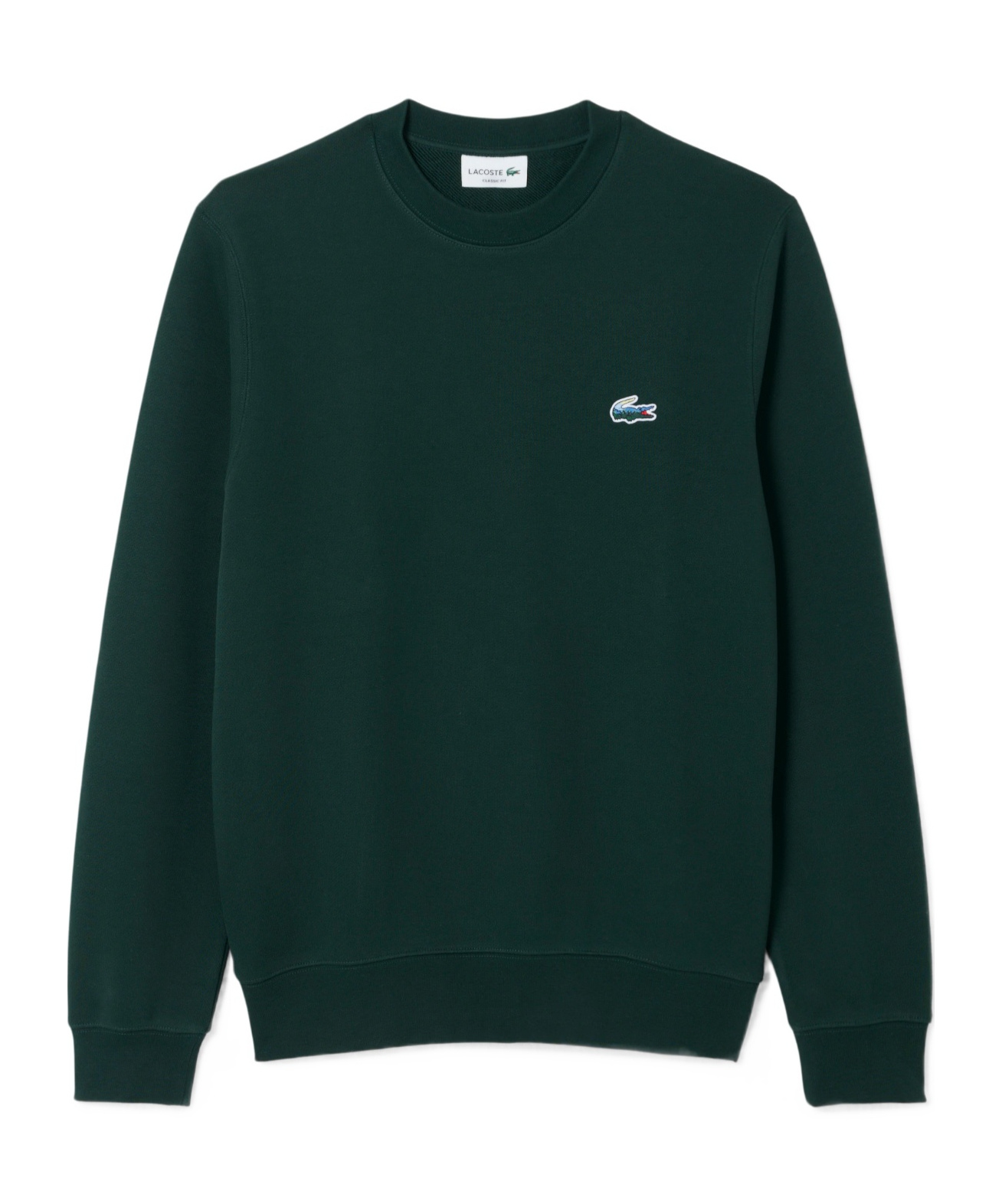Lacoste Classic Fit Cotton French Terry Sweatshirt In Black
