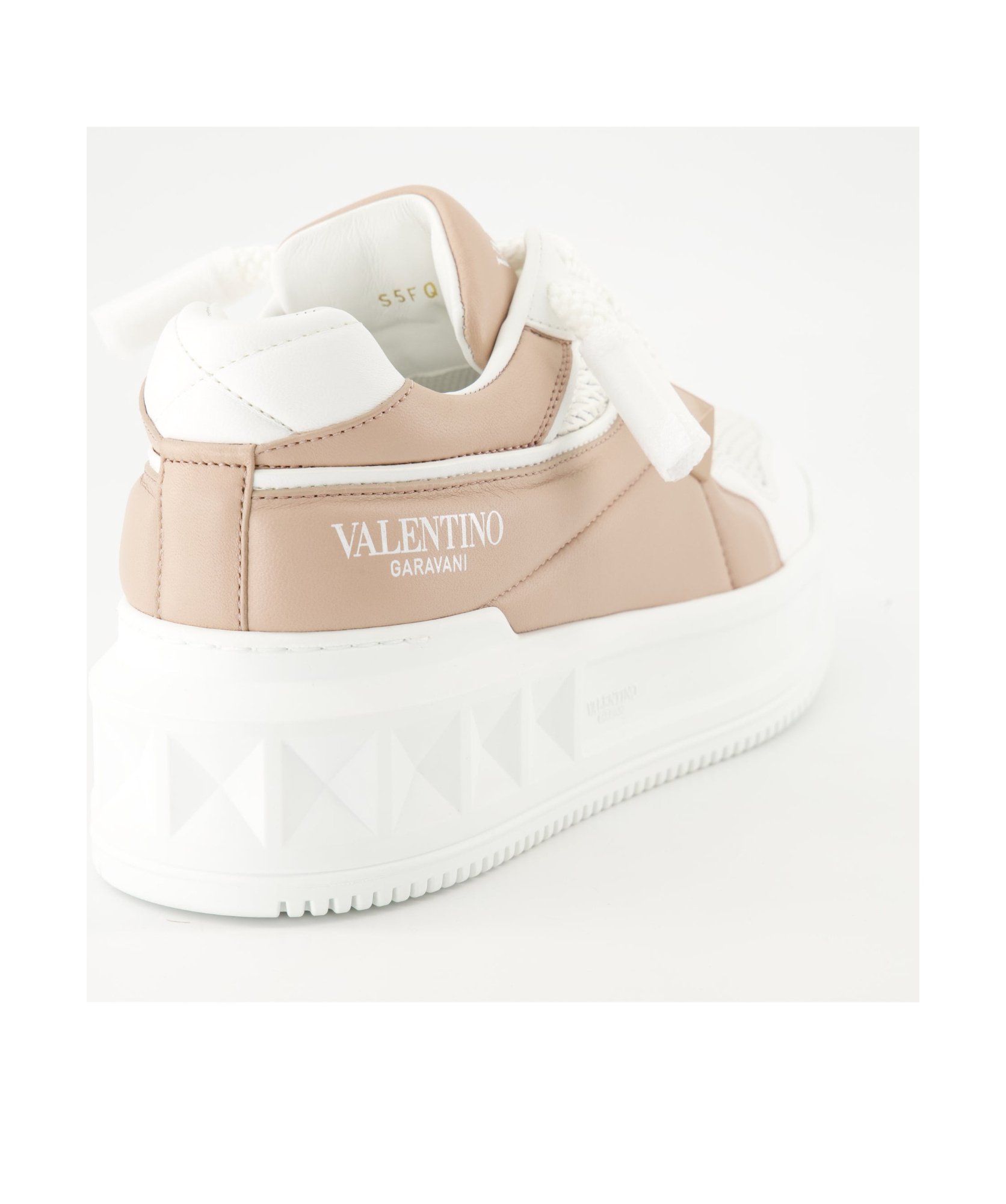 Shop Valentino Garavani One Stud Xl Lace-up Sneakers In White
