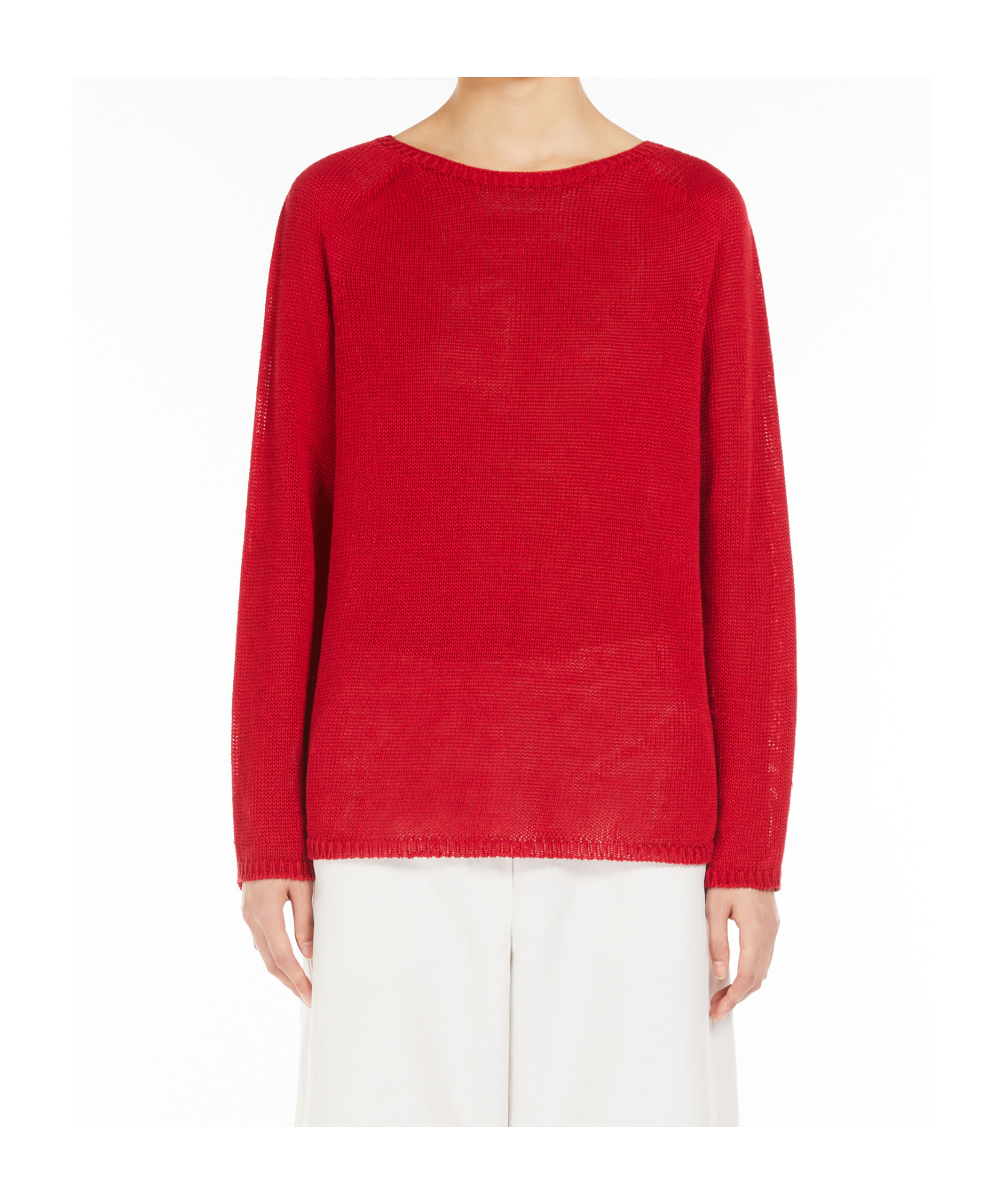 Max Mara Long-sleeved Sweater In Red