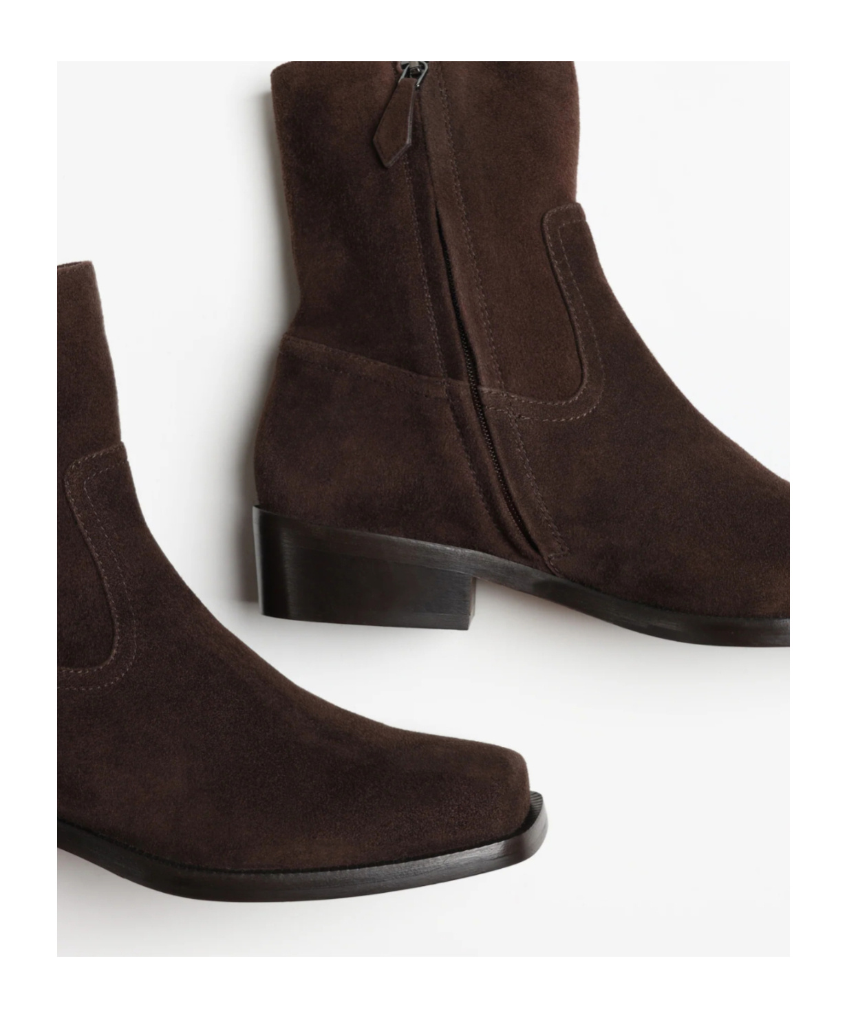 Aquazzura Square Toe Ankle Boots In Brown