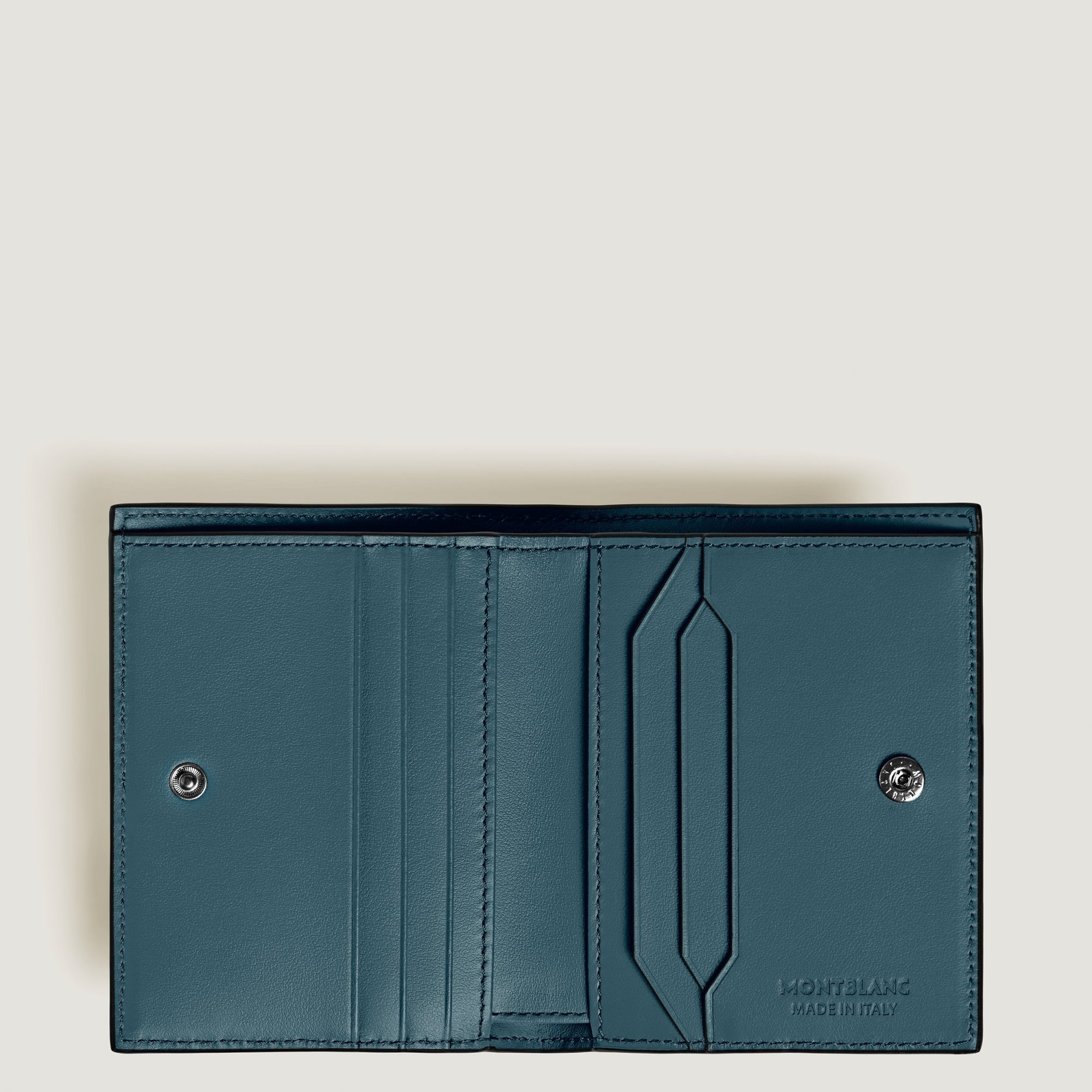 Montblanc Logo-detailed Compact Wallet In Blue