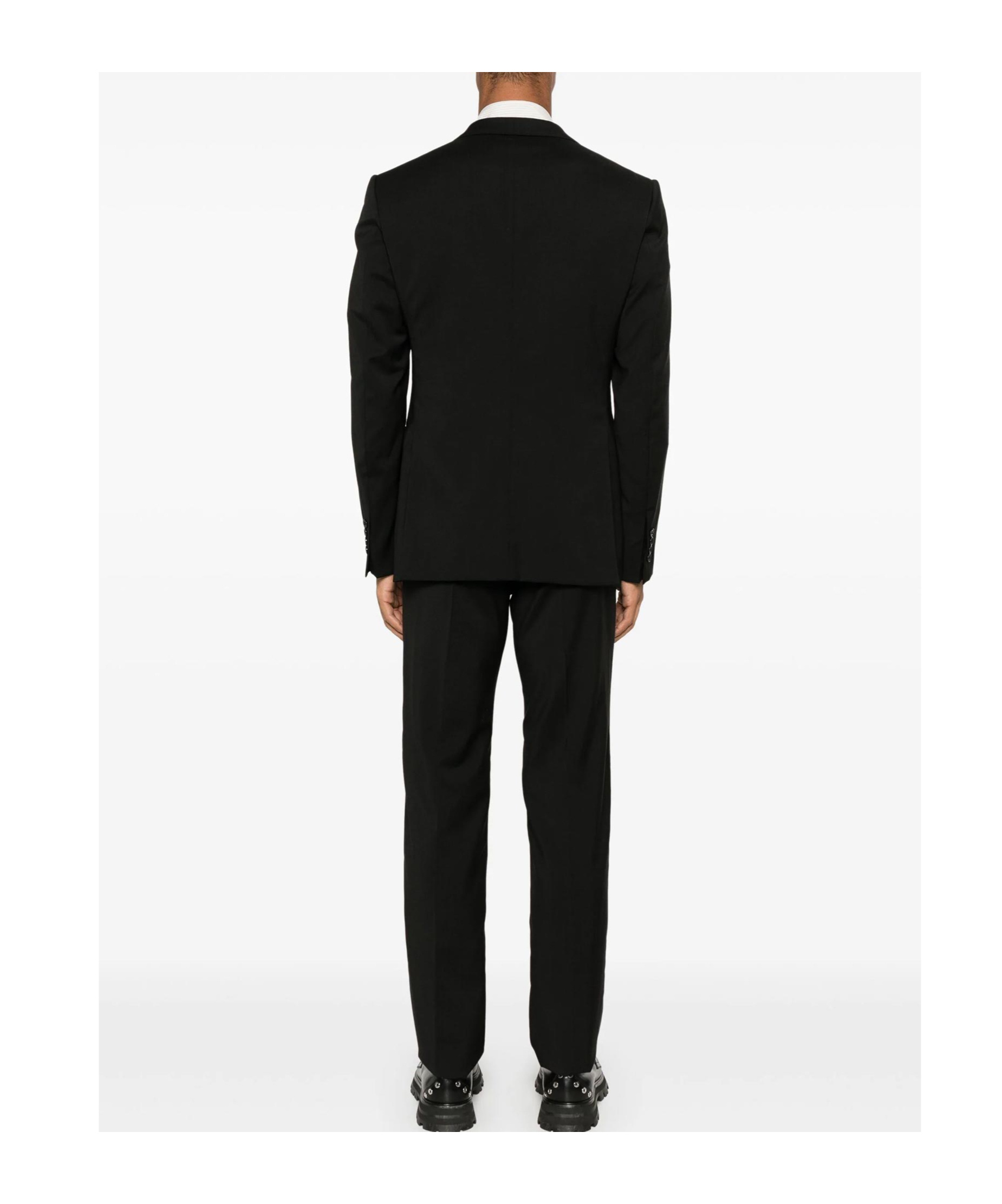 Emporio Armani Virgin Wool Single-breasted Suit In Black