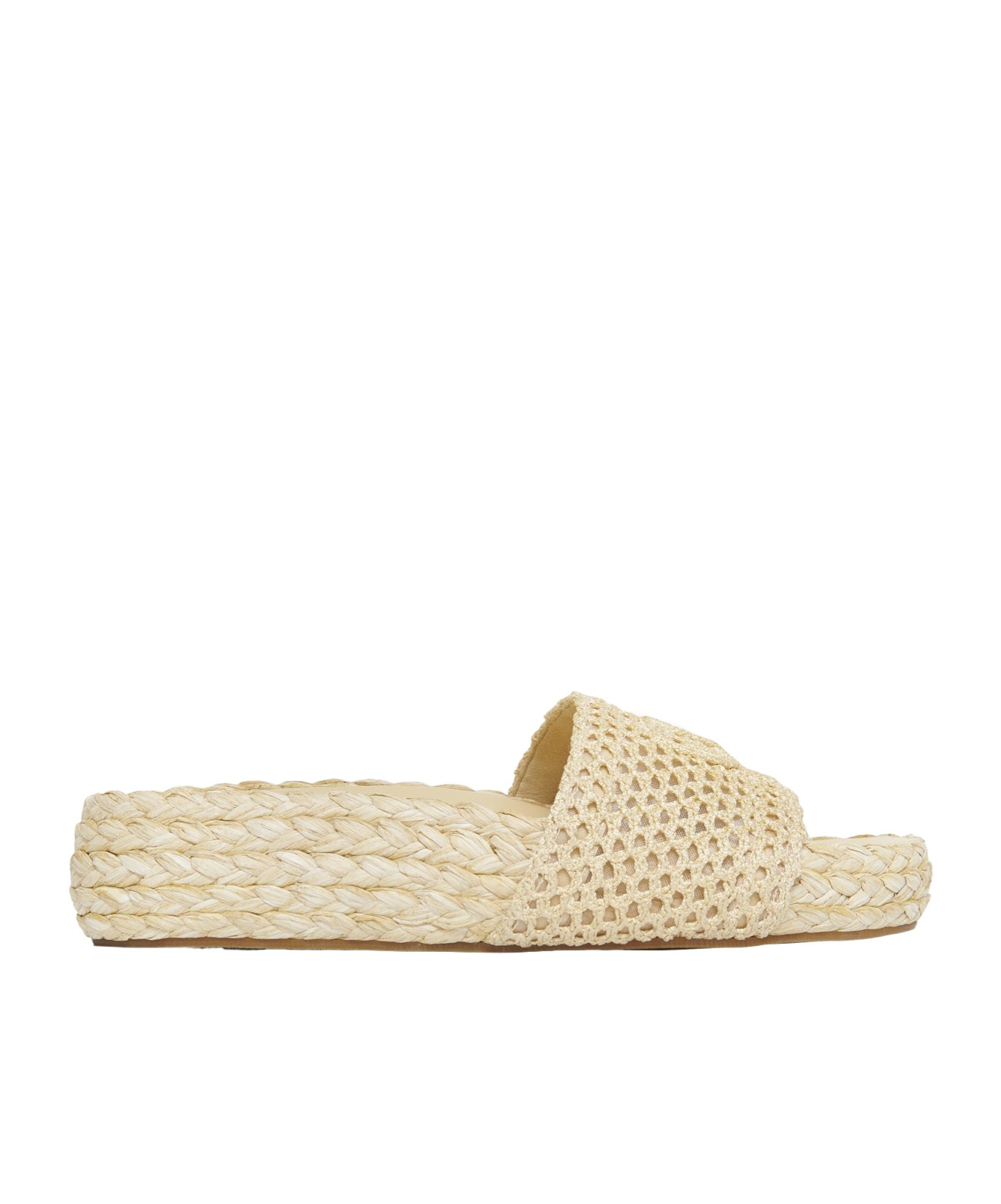 Chloé Isla Slide Brown Size 3 100% Polyamide In Natural Brown