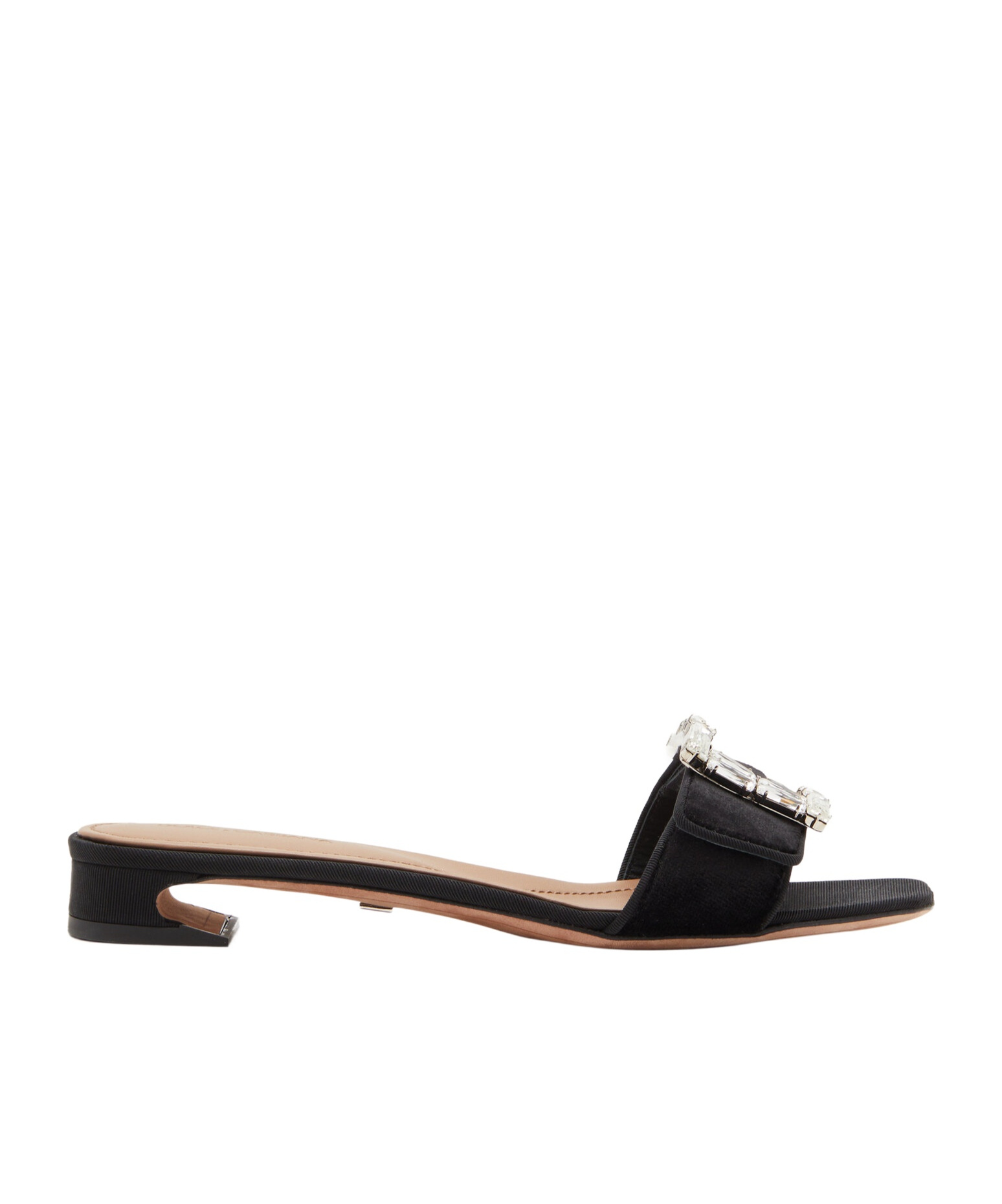 Dolce & Gabbana Buckled Velvet Sandals In Black
