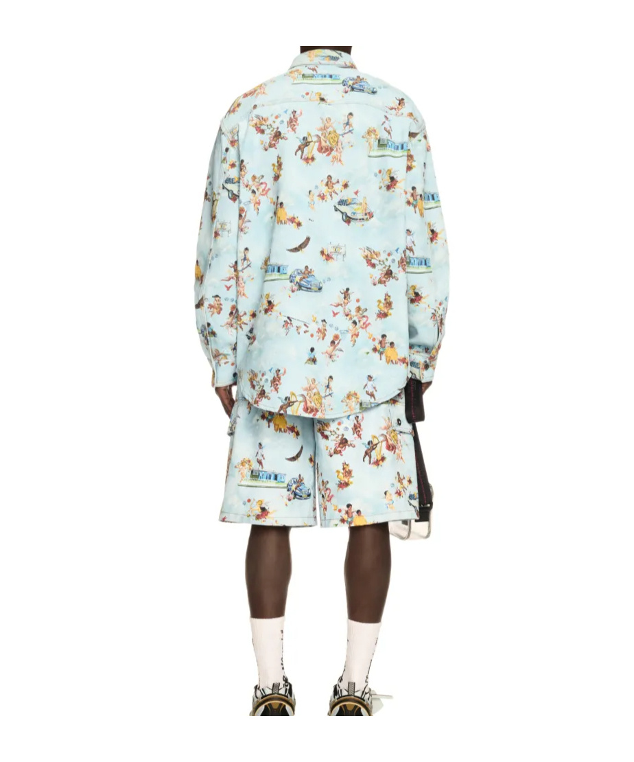 Off-white Fresco-print Shorts In Blue
