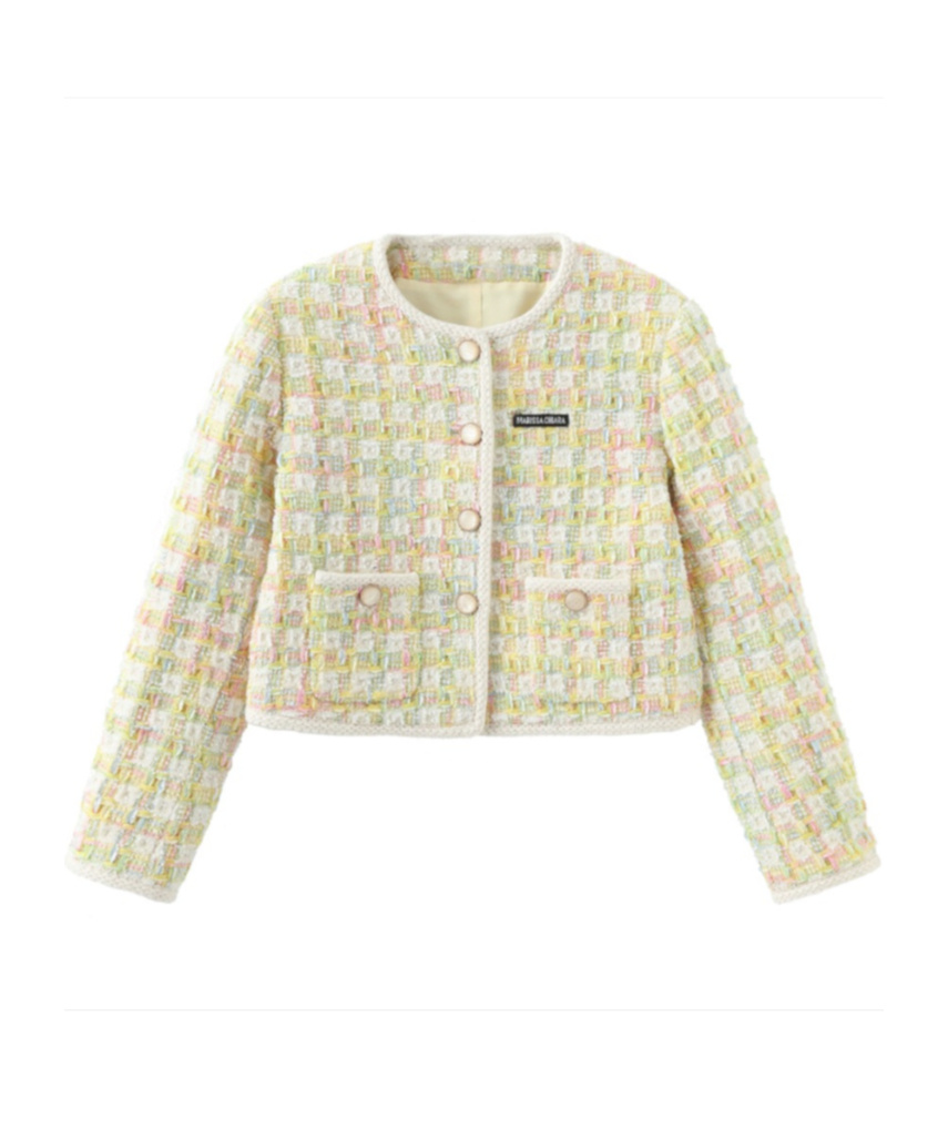 Marissa Chiara Tweed Scented Jacket In Multi