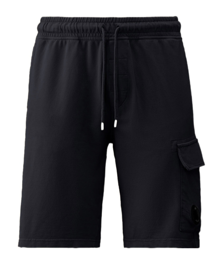 C.p. Company Black Cotton Shorts In Black