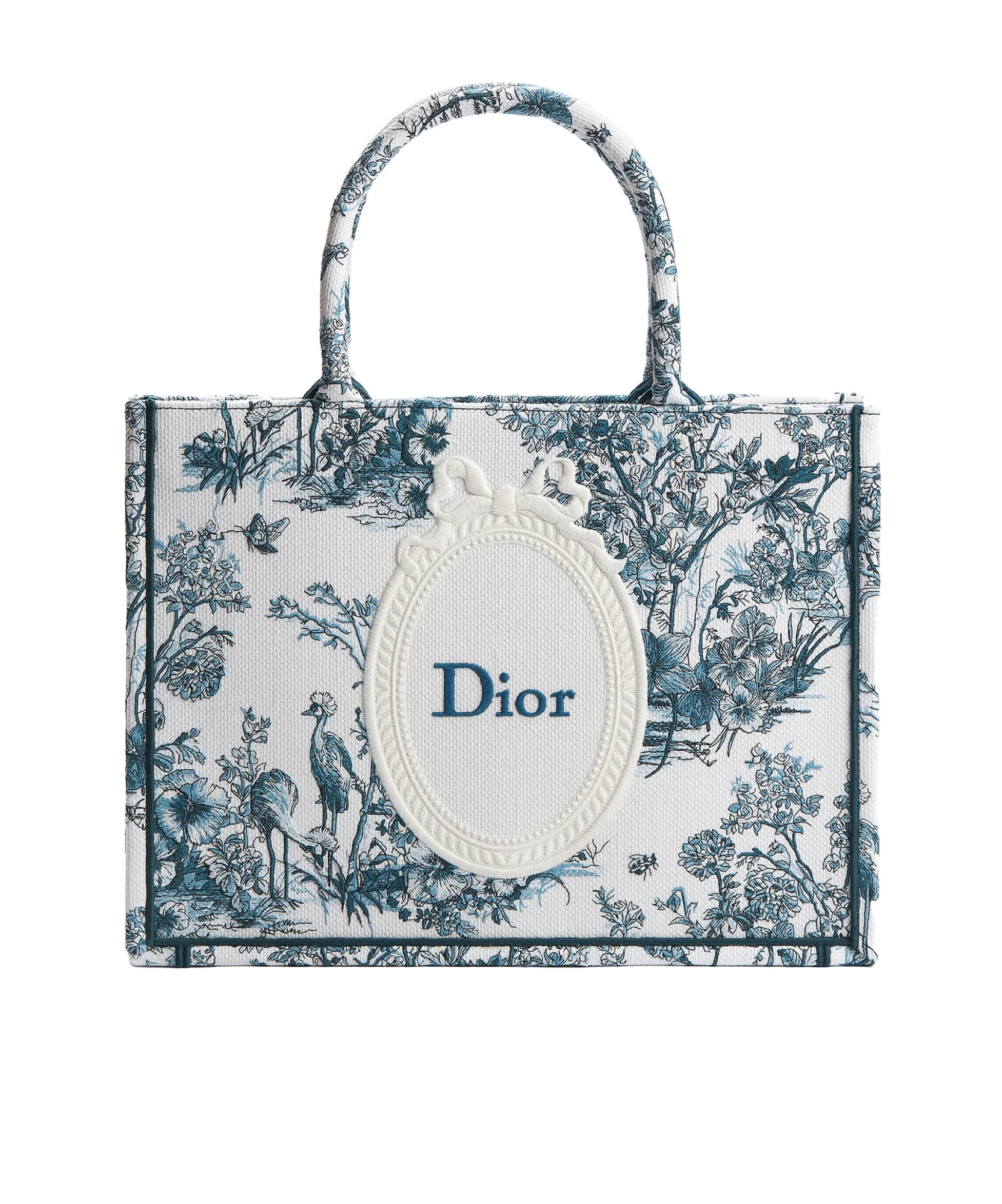 Dior Medium  Book Tote With Strap In Blue