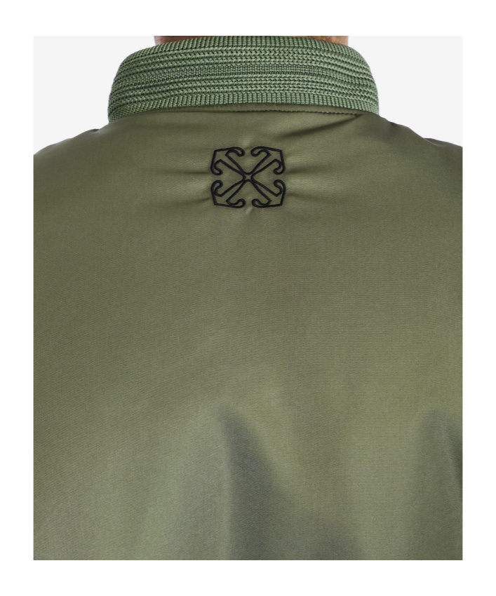 Off-white Padded Nylon Bomber Jacket In Green