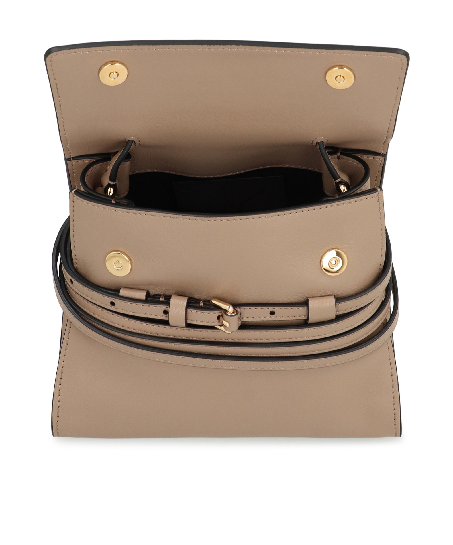 Moschino Tie Me Small Leather Handbag In Nude