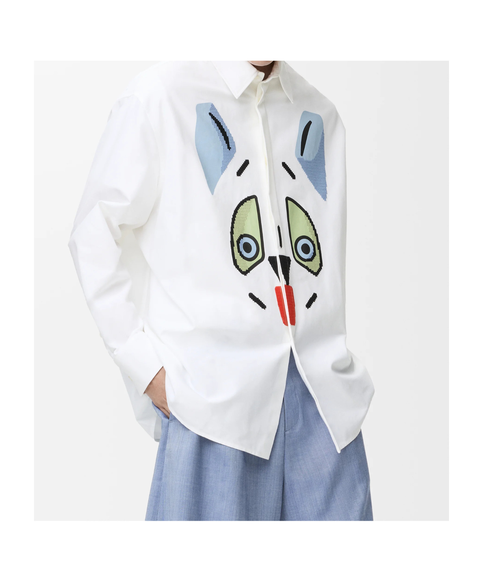 Loewe Long-sleeved Shirt In White