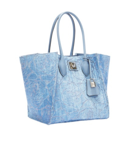 Ermanno Scervino Floral-patterned Devore Denim Medium Maggie