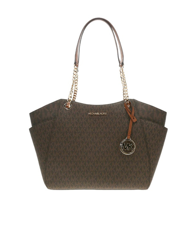 Michael Kors Jet Set Travel Tote Shoulder Bag In Brown