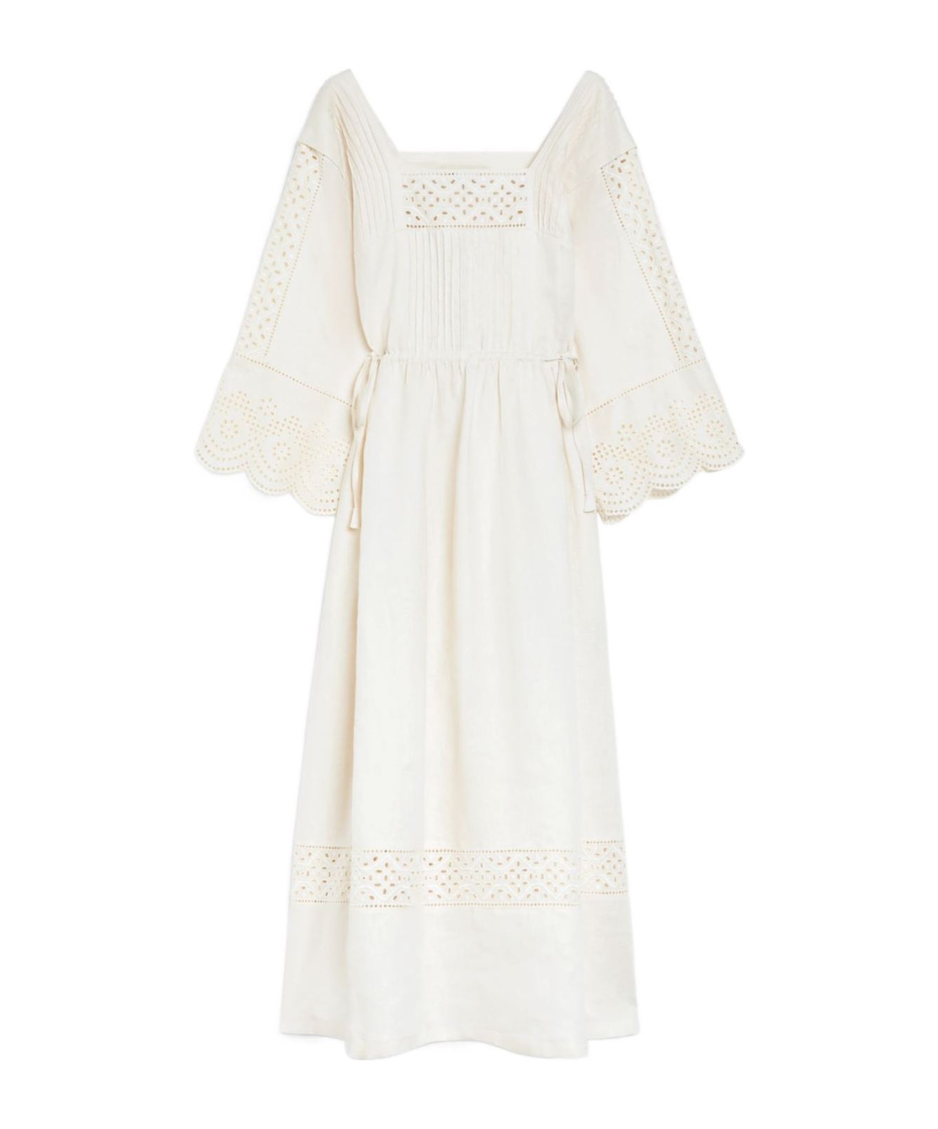 Weekend Max Mara Luglio Linen Midi Dress In White