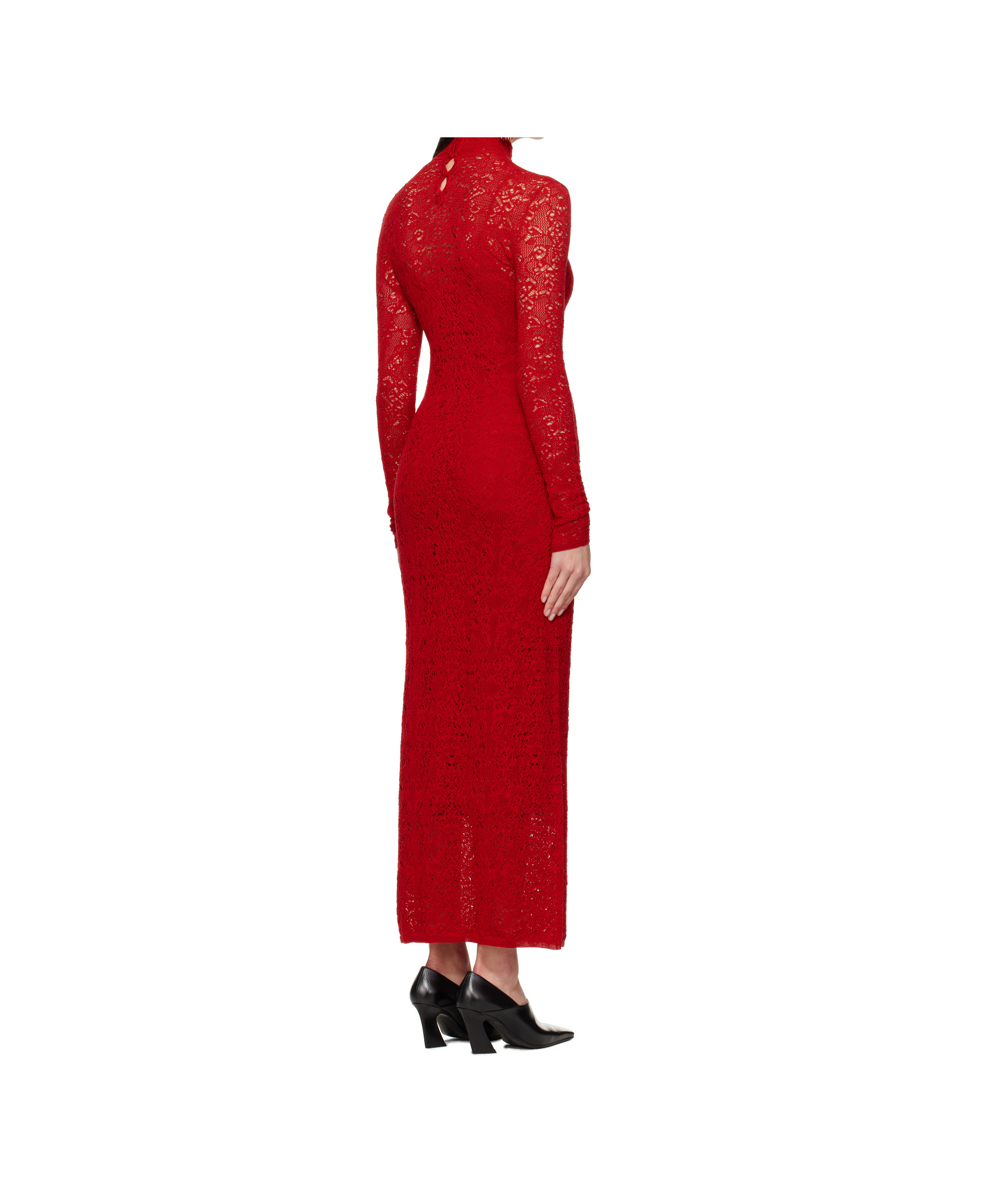Gabriela Hearst Lethe Pointelle Knit Maxi Dress In Scarlet Red Virgin Wool Silk In Red