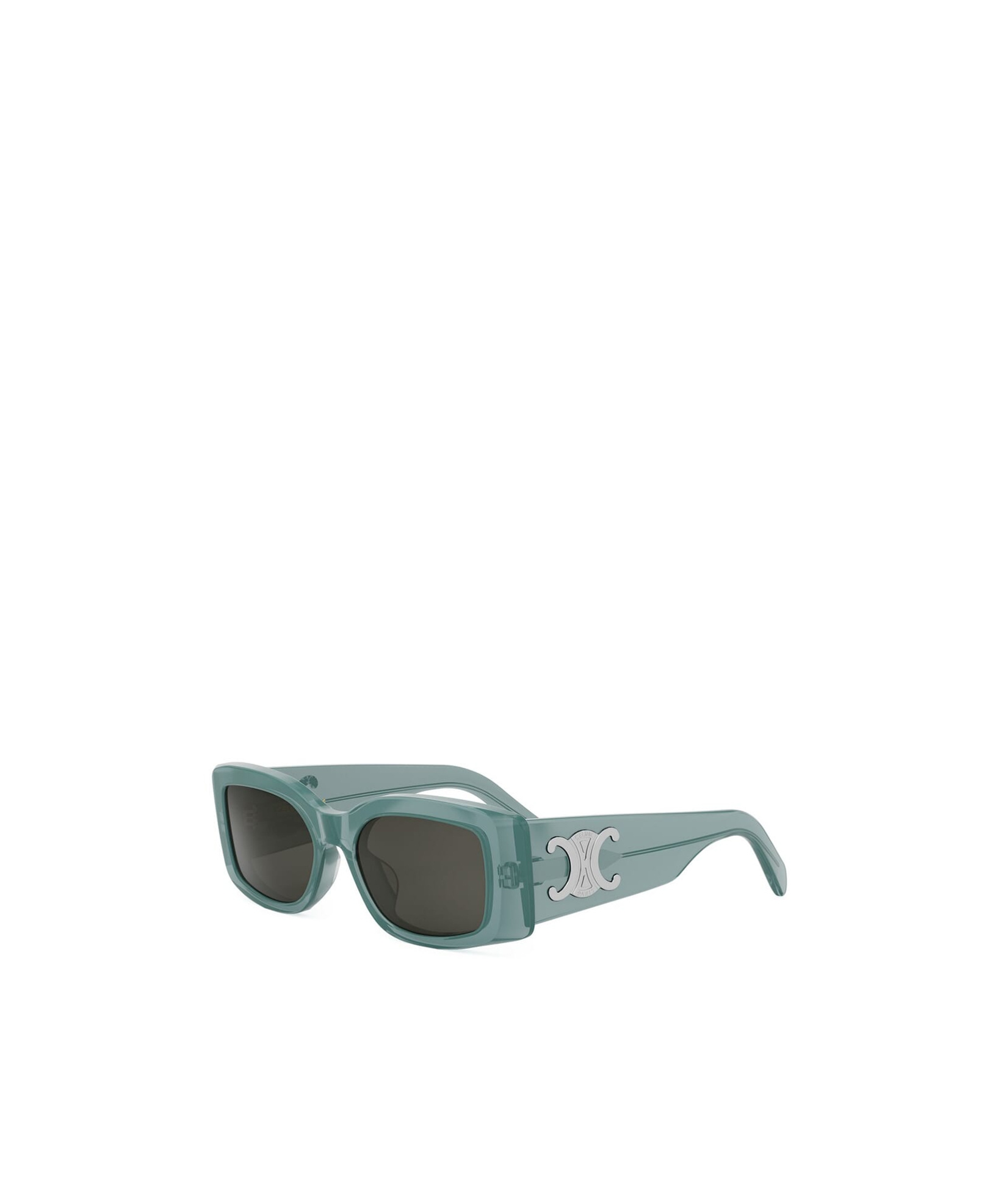 Celine Triomphe Acetate Rectangle Sunglasses In Black