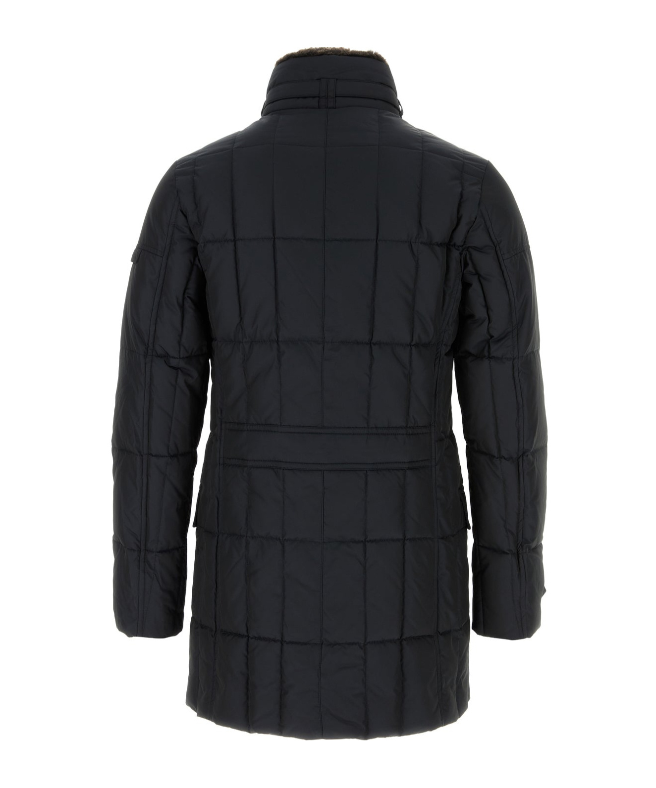 Moorer Slate Polyester Morris Down Jacket In Black