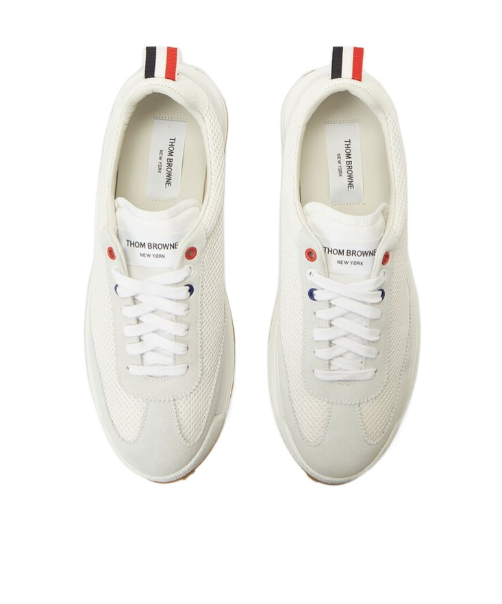 Thom Browne White Textile Tech Runner Sneakers In White