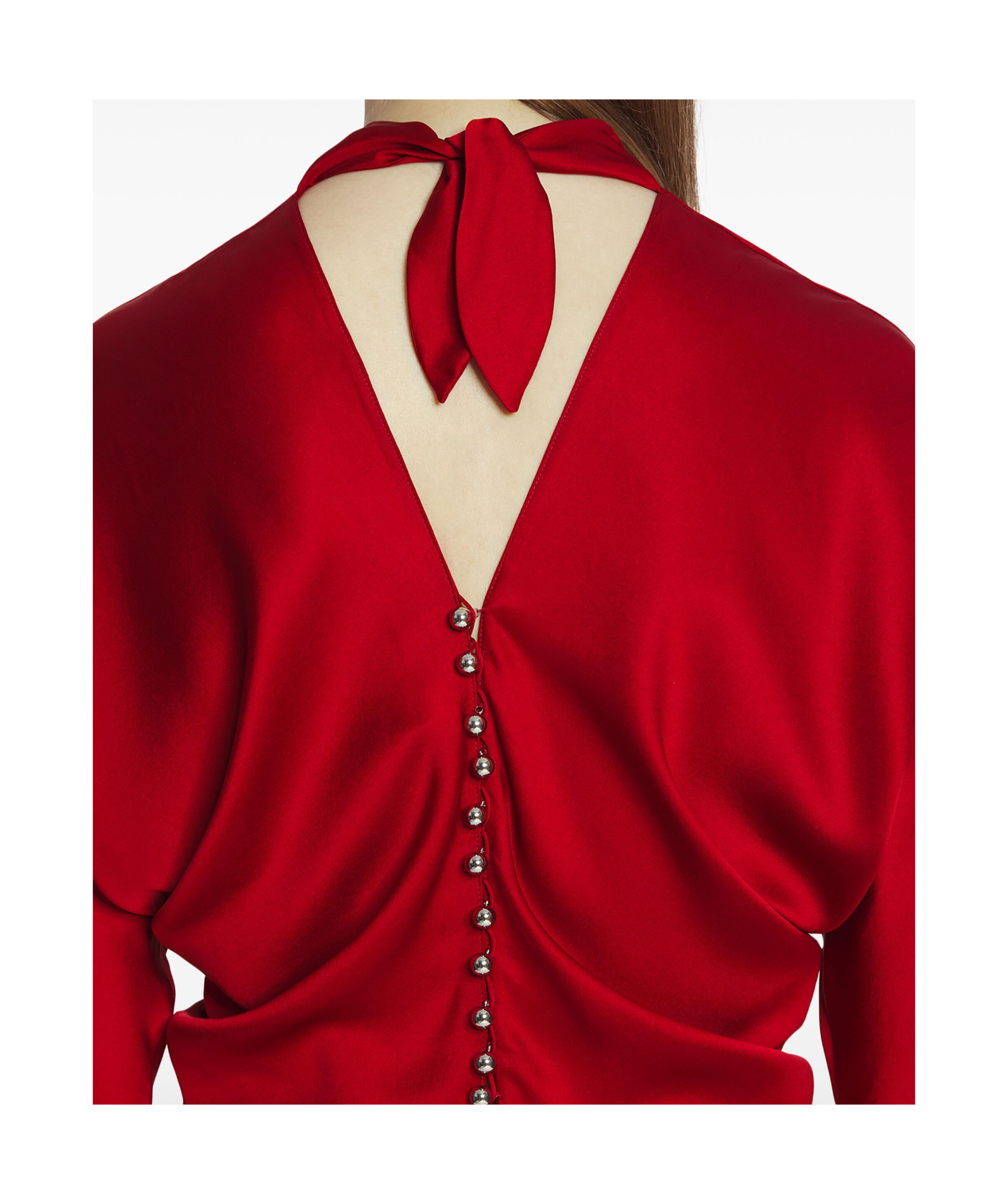Lanvin Draped V-neck Dress In Red
