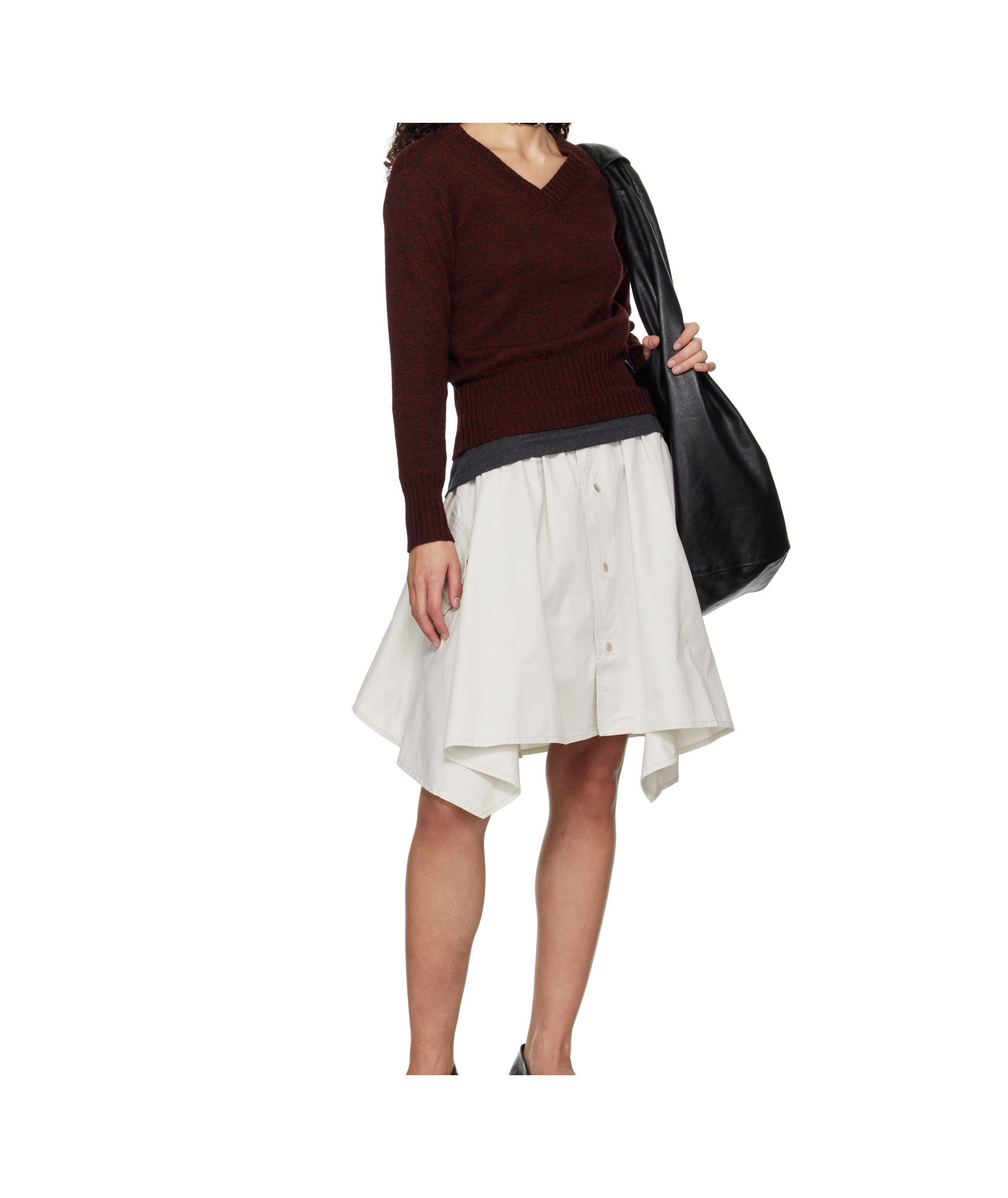 Our Legacy Gray Mainsail Mini Skirt In White