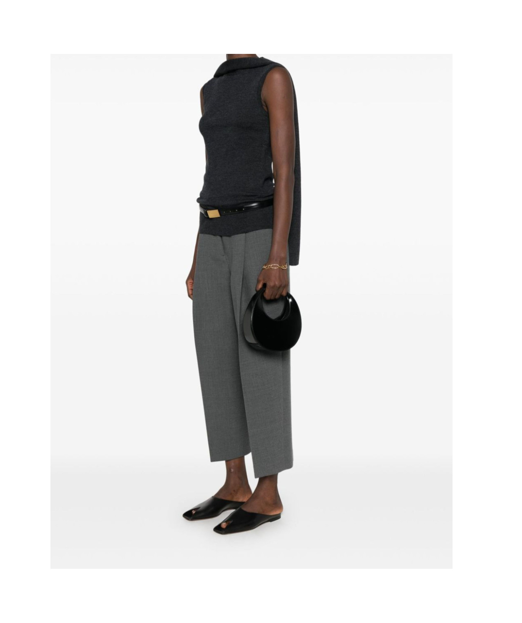 Shop Staud Goodnight Moon Tote Bag In Black
