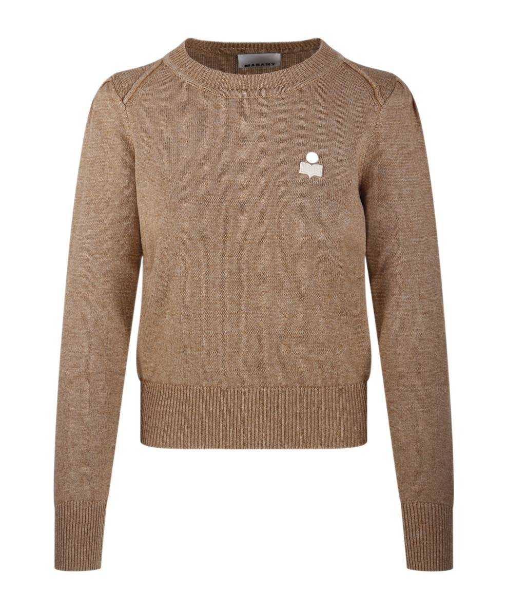 Isabel Marant Étoile Crew-neck Logo Sweater In Brown