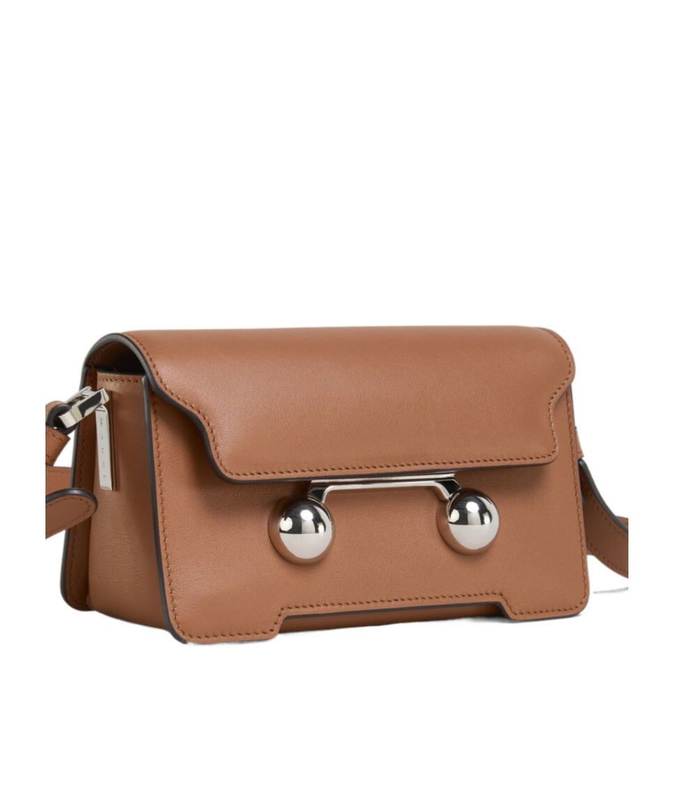Marni Trunkaroo Foldover-top Mini Shoulder Bag In Brown
