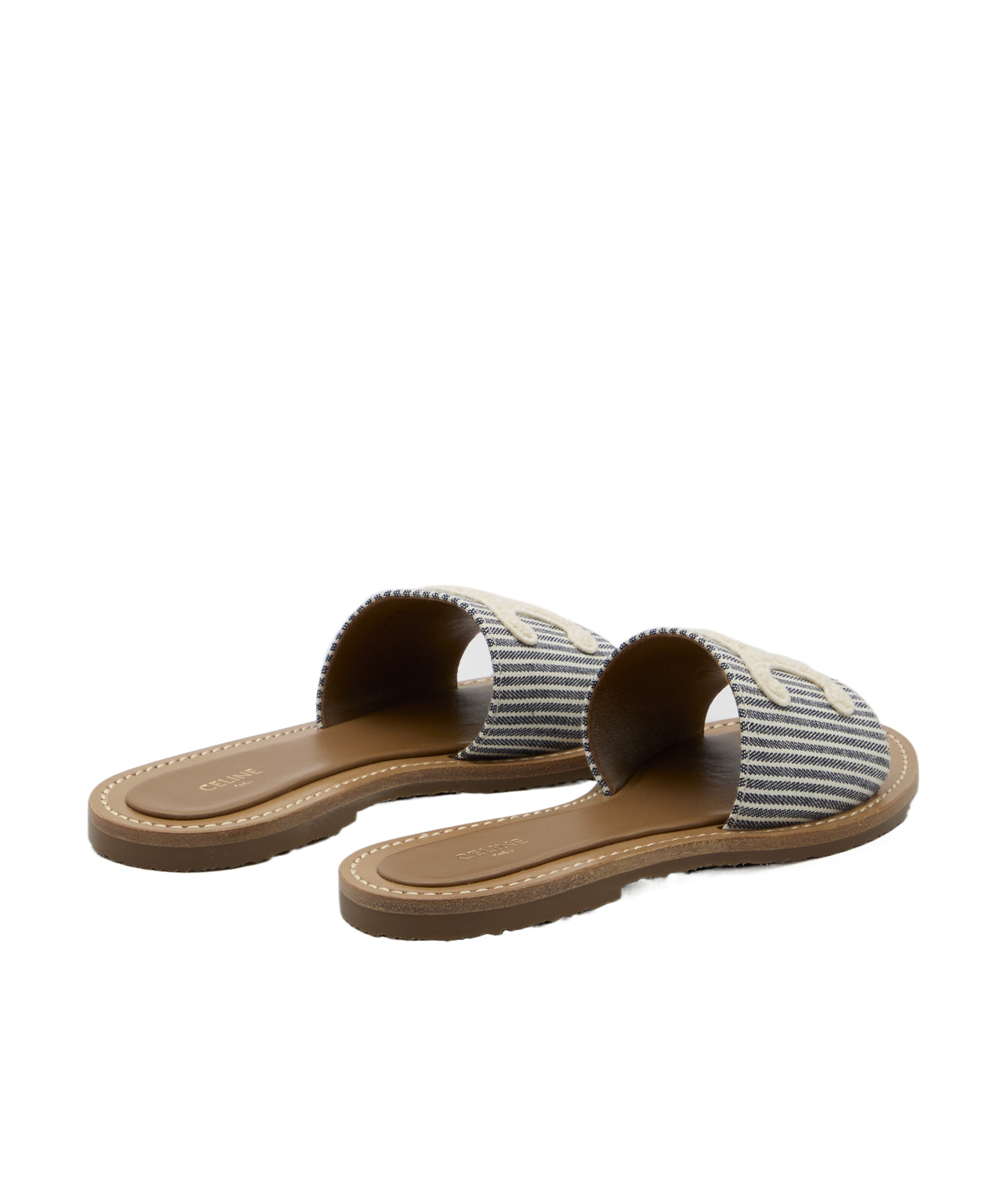 Celine Triomphe Slippers In Multicolor
