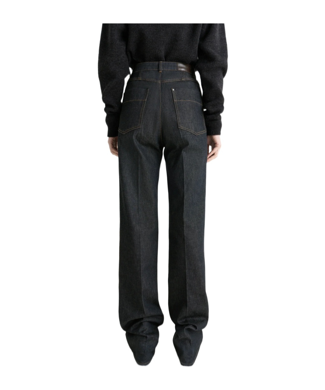Lemaire High Waisted Straight Pants In Black
